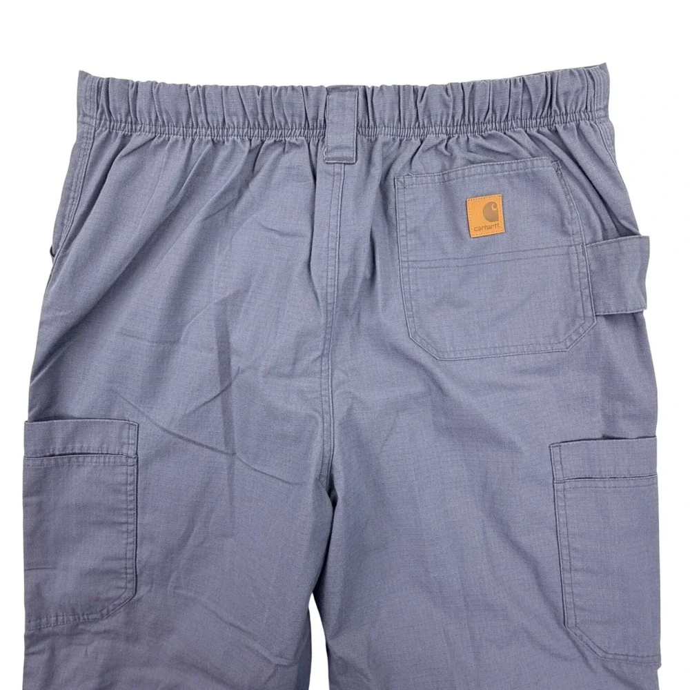 Carhartt Cargo Scrub Pants Men Large Regular Gray Cotton Blend Ripstop C54108